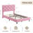 Upholstered Bed Frame, Modern Platform Bedframe with Adjustable Velvet Headboard, No Box Spring Needed-466855369-466855365