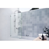 Vela 32.5 in. x 58.25 in. Frameless Single Fixed Bath Panel