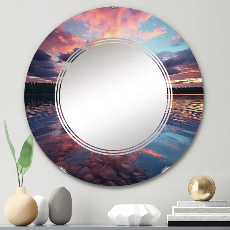 Weger - Miroir mural rond, 24 po x 24 po
