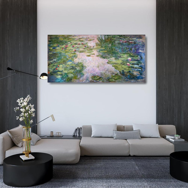 Art sur toile tendue avec Lark Manor ™, Monet, Claude, Waterlillies, H 26 po x l 48 po