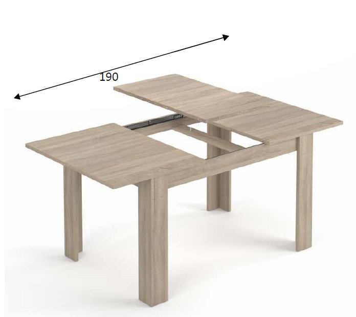 Emmy-Lou Beech Metal Base Dining Table, Brown, Brown