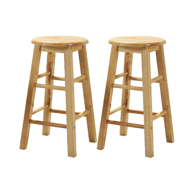 Penndel Swivel Bar Stool with Solid Wood Frame