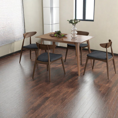 Modern Mid-century Dining Table Sets With Rubberwood Frame For Home And Family