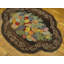 Antique American Hooked Small Scatter Size Wool Brown Rug