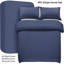 Striped 4-Piece Microfiber Bedding Set, Duvet Cover, Fitted Sheet & Pillowcases -116723915-116723903