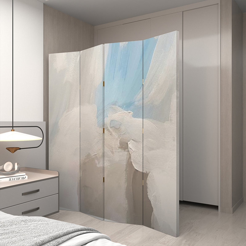 Cloison pliante décorative simple et moderne de 74,8 po, 74.8" H x78.74" W x 1.18" D