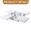 Table basse carrée 39,4 "avec plateau coulissant et rangement - Table de cocktail en placage moderne - Centre de table de salon avec compartiment caché