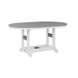 Berlin Gardens Garden Classic Regular Top With White Base 64″ Oblong Table