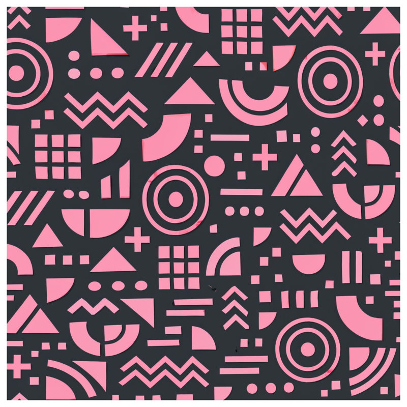 Couvertures à formes géométriques roses, 60in W x 80in H