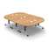Albin 8 Person Conference Meeting Tables 3 piece Complete Set