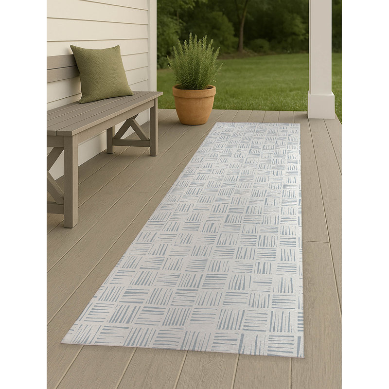 Tapis d'extérieur antidérapant Lash, Tapis de couloir 2 pi 6 po x 8 pi
