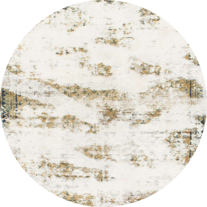 Abstract Indoor Rug, Round 6'