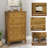 56"H  Retro Style 5 Drawers Solid Wood Dresser-201924481