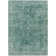 Machine Washable Indoor/Outdoor Xhevrie Teal Rug