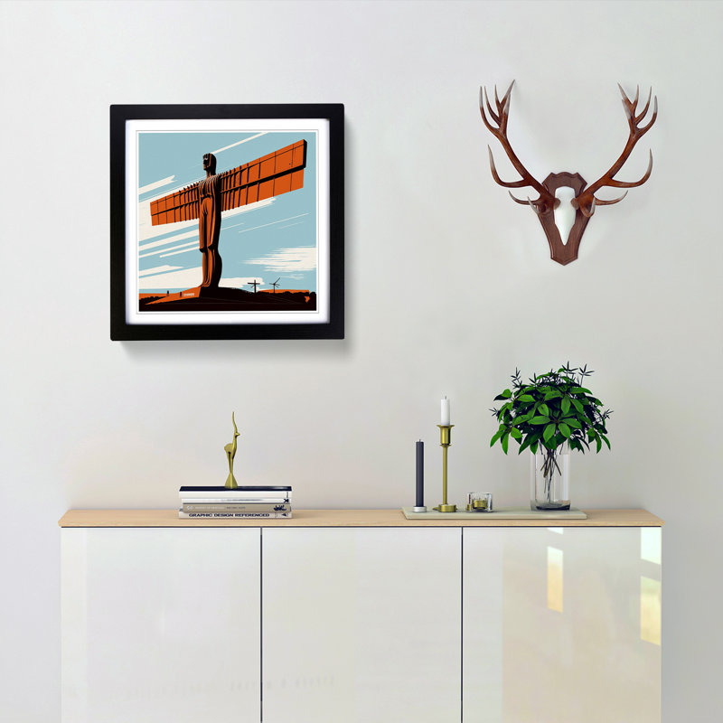 Single Picture Frame Print on Wood, Black