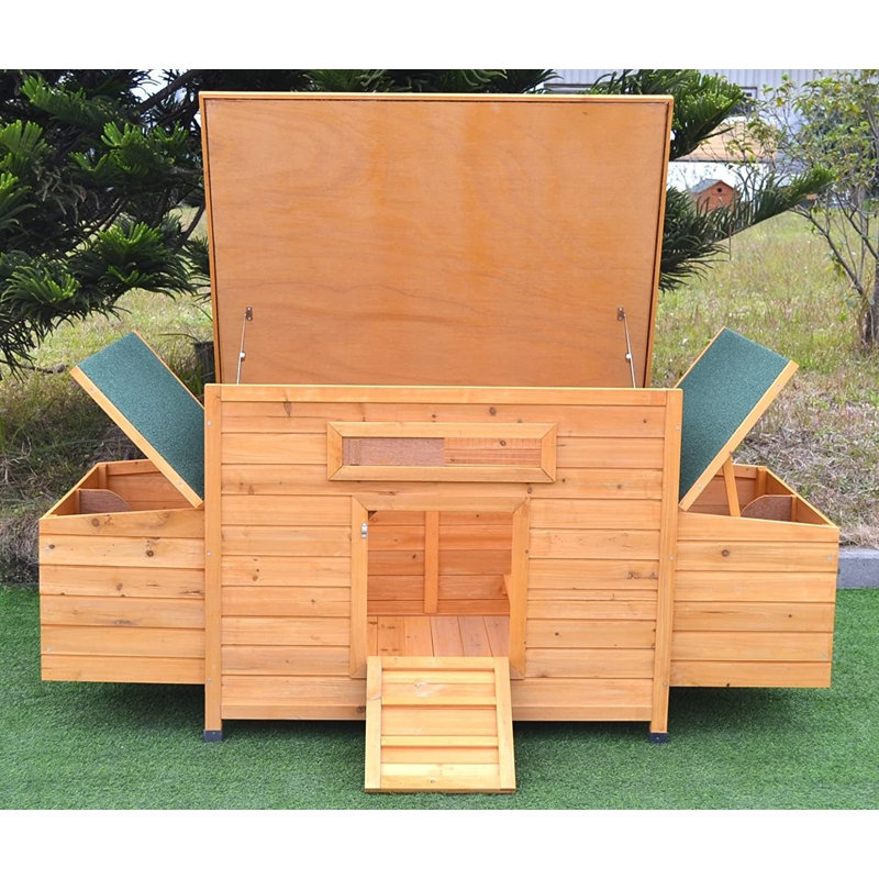 15.3 Square Feet Chicken Coop with Nesting Box For Up To 3 Chickens