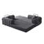 Canapé-lit convertible à plancher noir 78,8 po Compression-1200700066