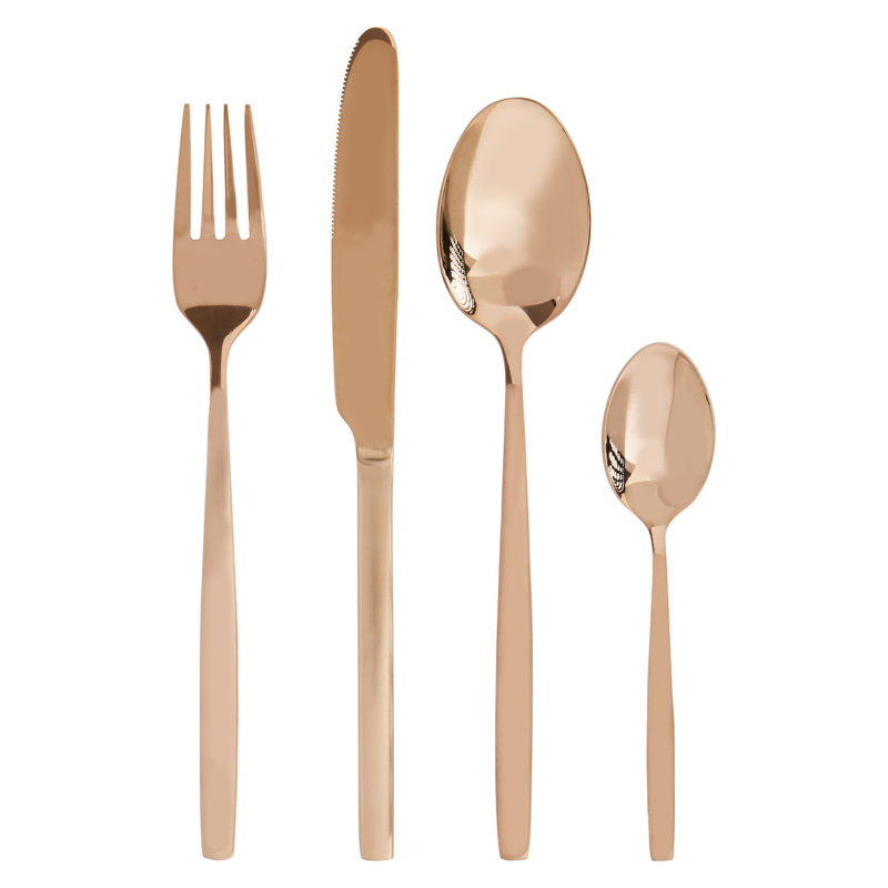 Aadrika 16 Piece Cutlery Set, Service for 4, Pink