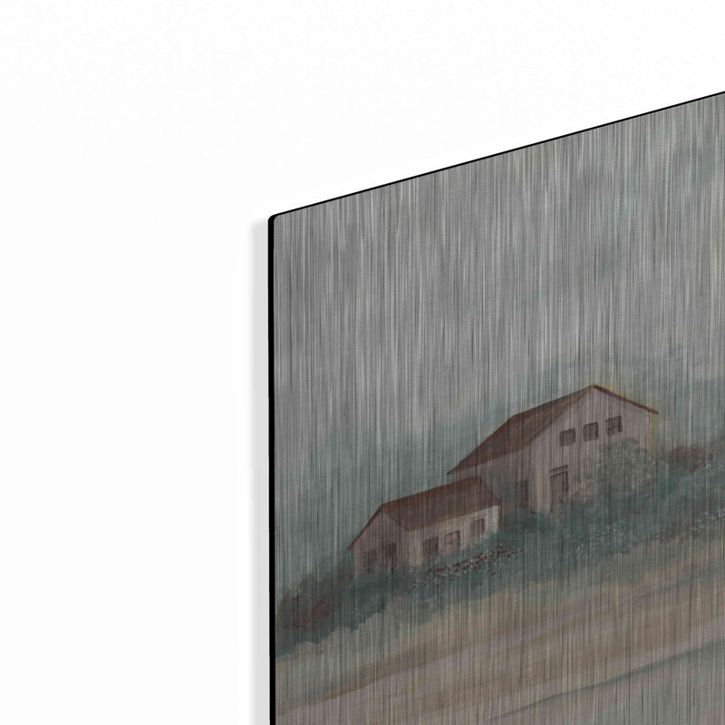 «House In Country» par Cindy Jacobs, art de luxe en métal «House In Country» par Cindy Jacobs