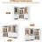 55.2'' - 80.9'' W Closet System with Wooden Drawers and Hanging Rods-669495793