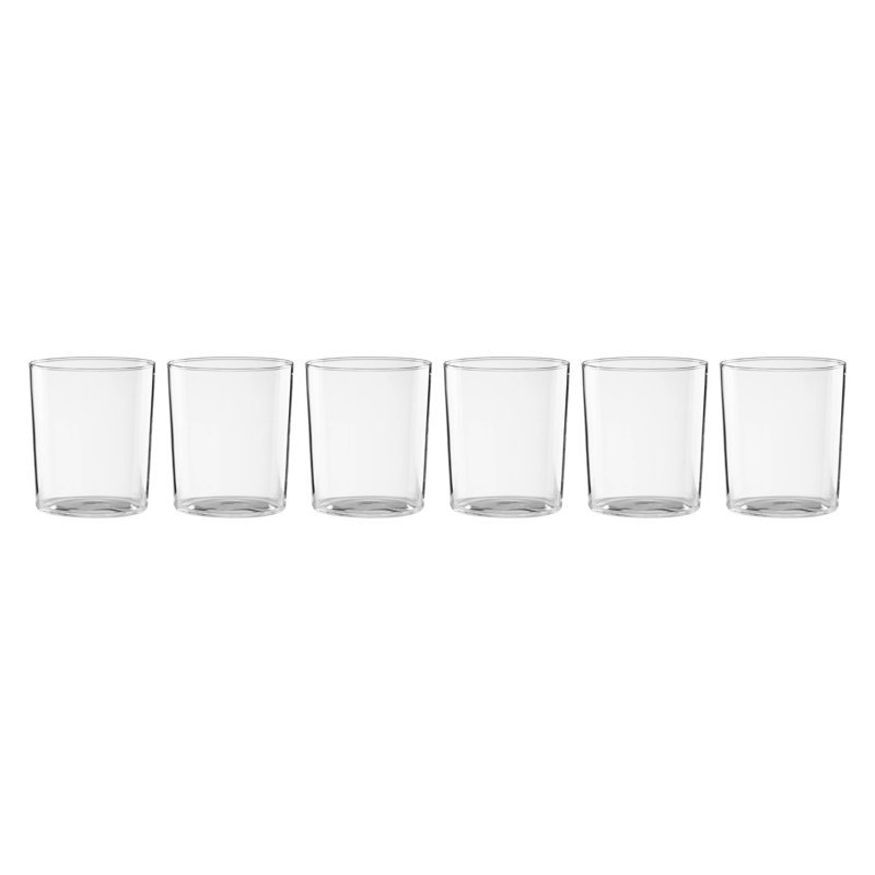 Ensemble de 6 verres empilables transparents empilables, Clair