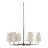 6 - Light Steel Wagon Wheel Chandelier