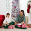 Arbre de Noël floqué au crayon, mince décoration de Noël artificielle pré-éclairée, 2 lumières blanches et multicolores, décor lumineux-103400515