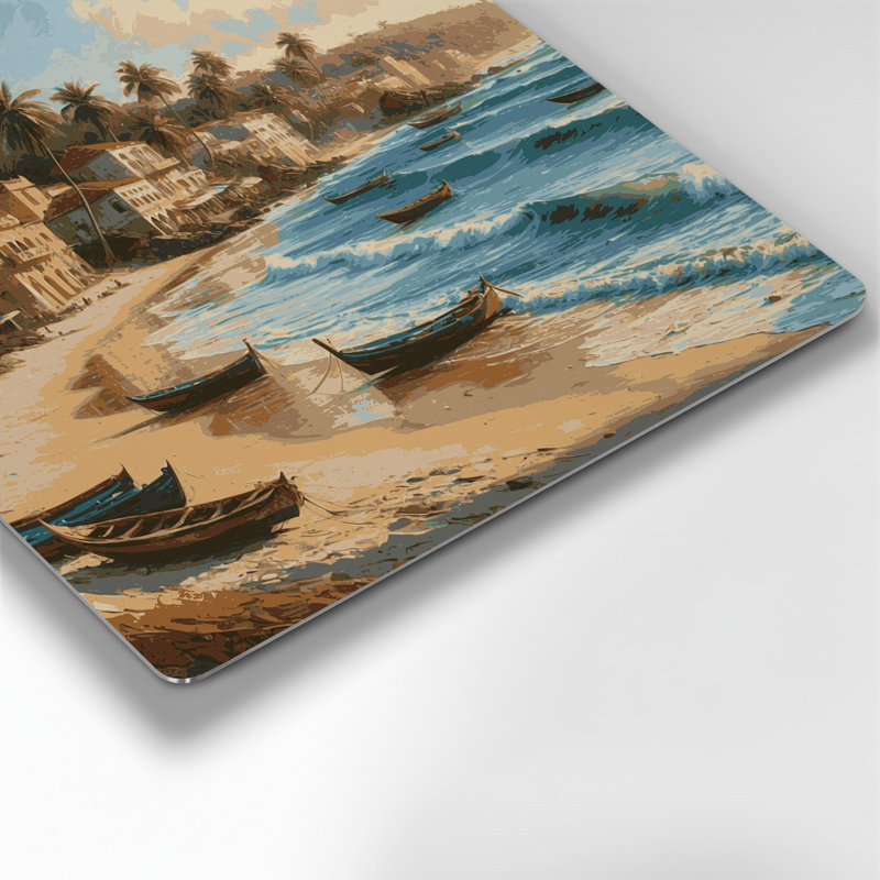 Art mural en métal avec villes indiennes, Goa, H 144 po x l 144 po x P 0,05 po