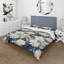Beige And Grey Jungle Botanical Pattern I - Ensemble de housse de couette tropical-1487738400