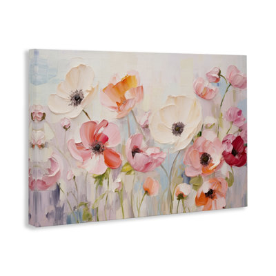«Pastel Ranunculus Blooms», art mural sur toile par Petals Prints Design