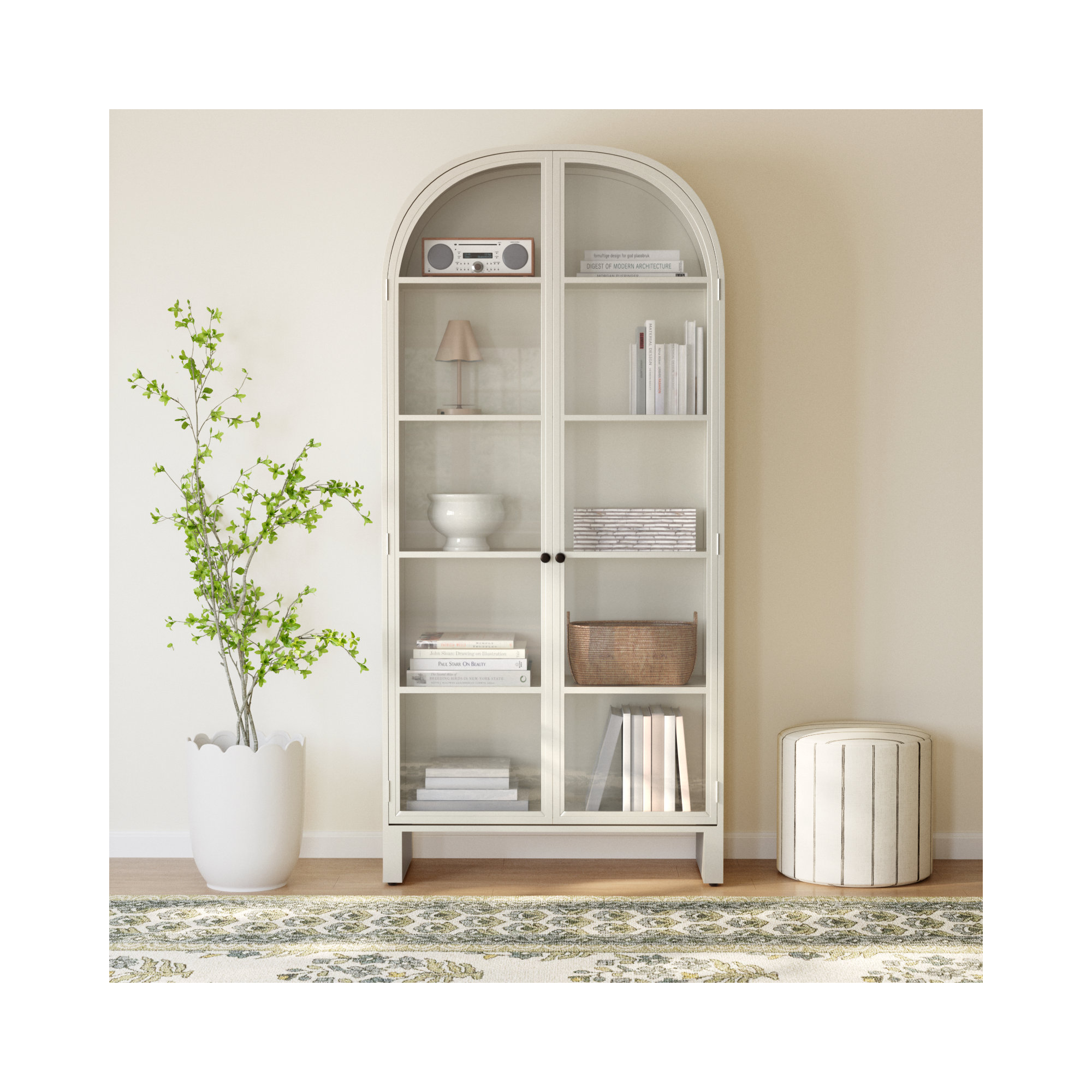 Adrie Cabinet-Black, Cream
