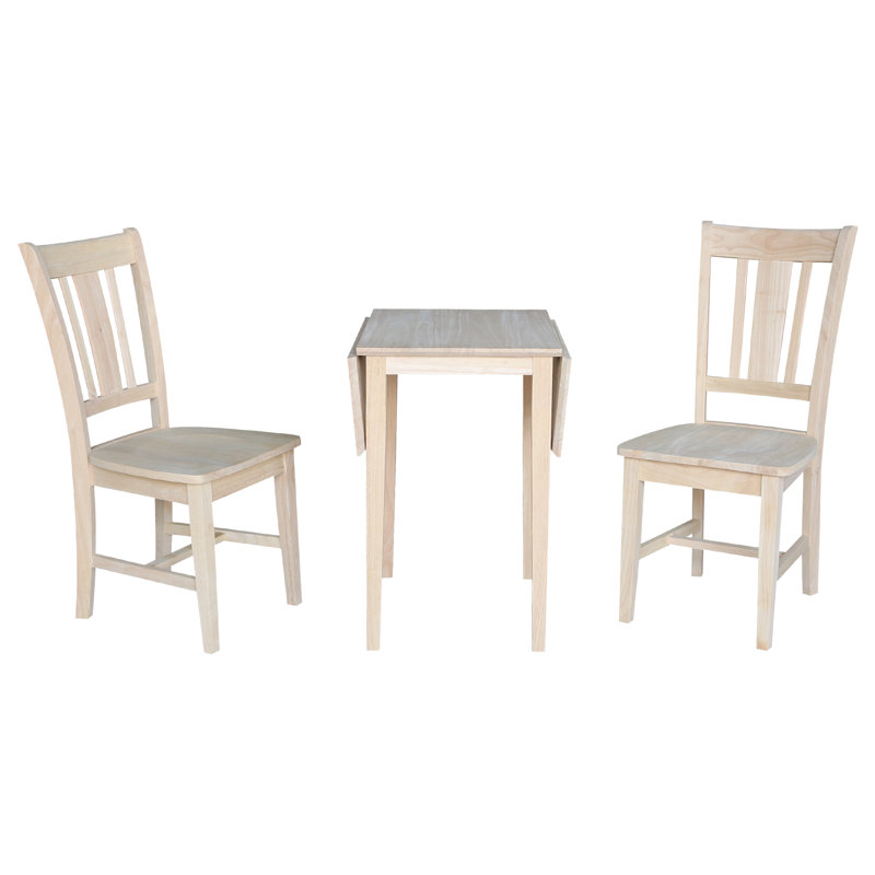 Berowalt Solid Wood Solid Wood Top Four Leg Dining Set, Unfinished/Ready to Finish