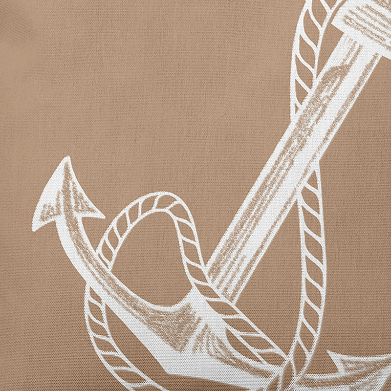 Housse et insert de coussin carré Nautical Nights Anchor & Rope, Carré H 26 po x l 26 po, Brun Spud
