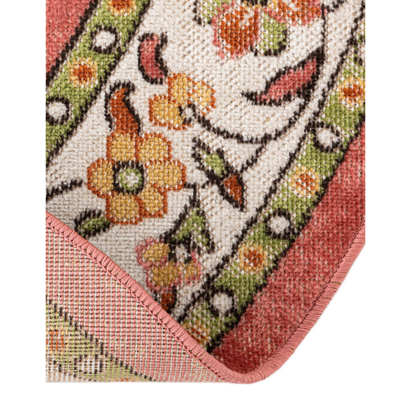 Tapis oriental rose , Rond 5 pi 3 po