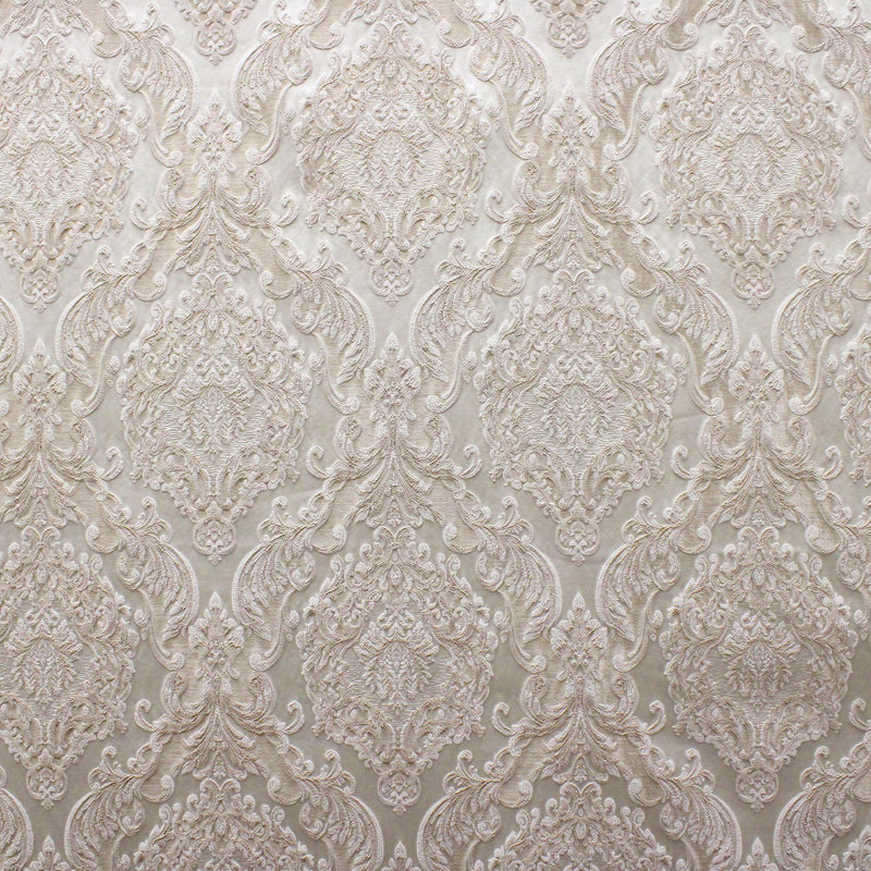 Varley Fabric | Damask Jacquard Fabric | Color Beige, Beige