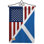 Ensemble de drapeaux décoratifs en polyester 2 faces american scotland friendship impressions