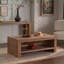 Table basse rustique en bois massif à 2 niveaux pour le salon, facile à nettoyer et amp; Assembler