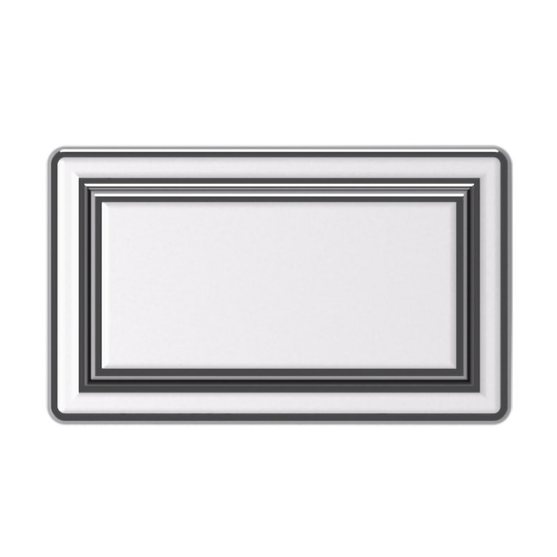 4425 Rectangle Raised Knob, Polished Chrome
