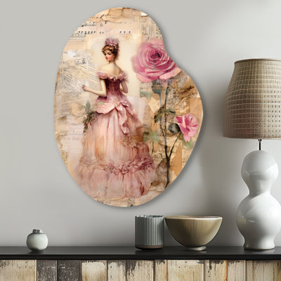 Selita - Rose Pear Shape Assymterical Metal Wall Art