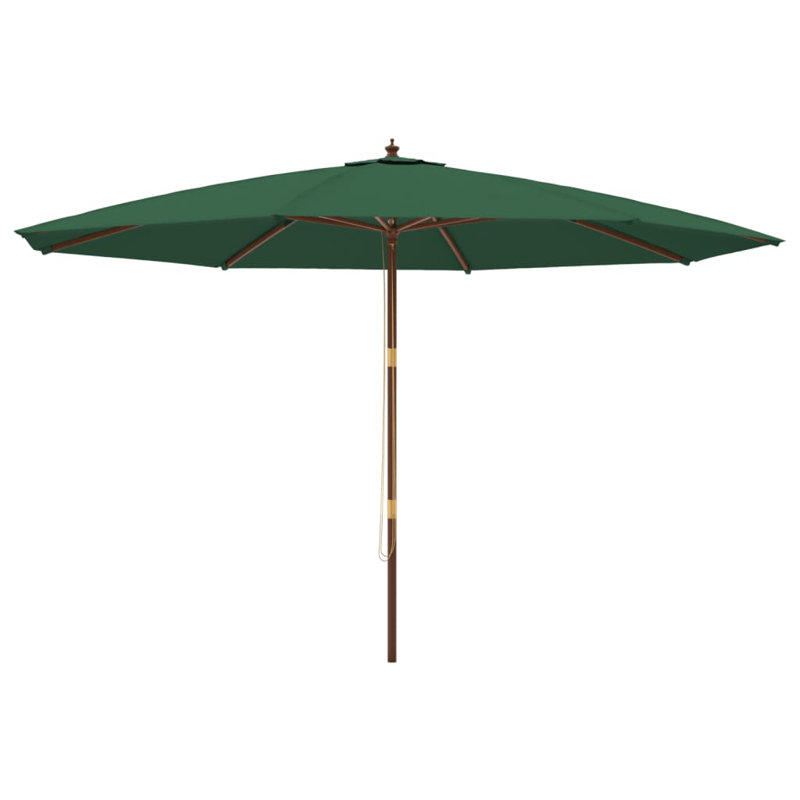 Aslyn Market Parasol with Pulley Lift, 273cm H x 400cm W x 400cm D, Green