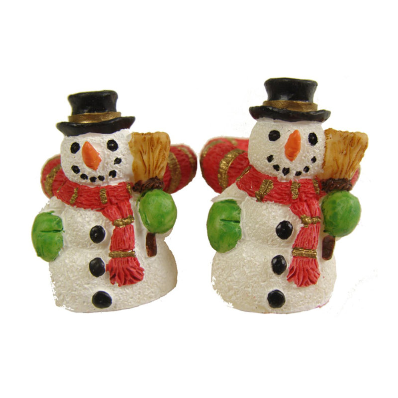 Anneaux de bougie de Noël bonhomme de neige blanc et orange Club 1,25 po