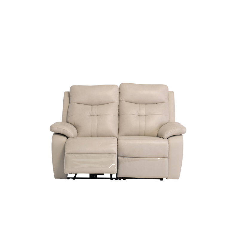 Dmario 2 Seater Electric Reclining Sofa, Light Stone