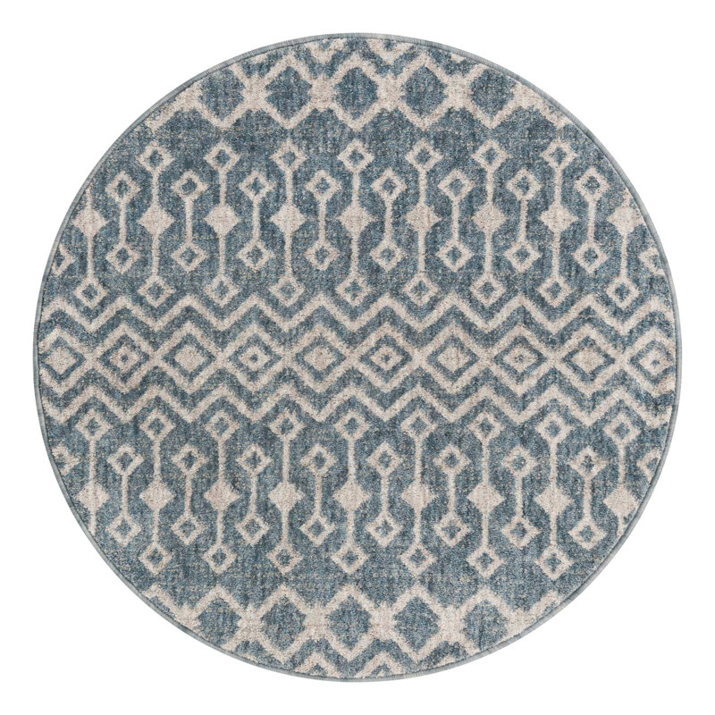Barnkine Geometric Indoor Rug, Round 3'3"