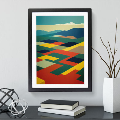 Abstract Landscape Meadow No.1 - Framed Print