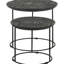 Matte Black Nesting Tables, Mango Wood Surfaces & Metal Bases, Functional For Home Interior Contemporary 2 Matte, Metal, Living Space