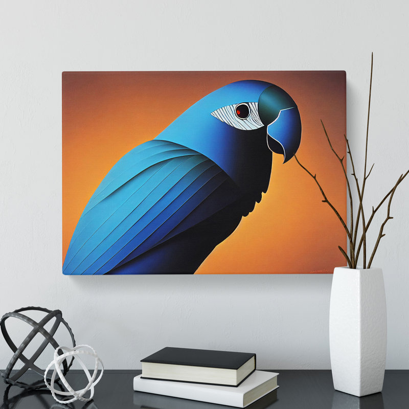 The Blooming Parrot - Wrapped Canvas, 35cm H x 50cm W x 3cm D
