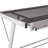 L-Shaped Glass Top Metal Base Computer Desk-1770100489