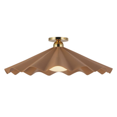 Furrow 25-in Red Semi-Flush Mount