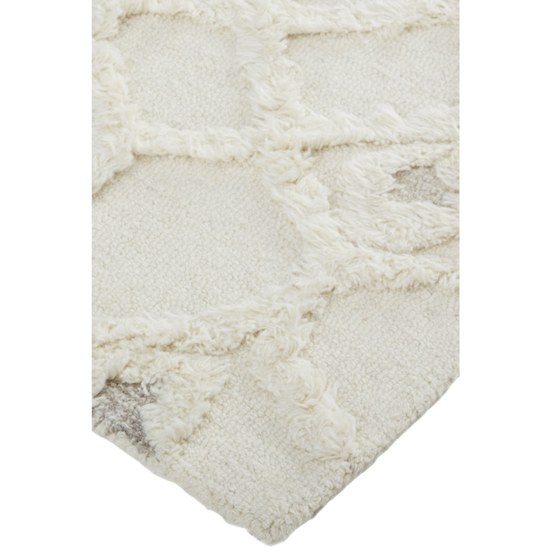 Saint Lucia Wool Abstract Area Rug in Ivory, Rectangle 10' x 14'