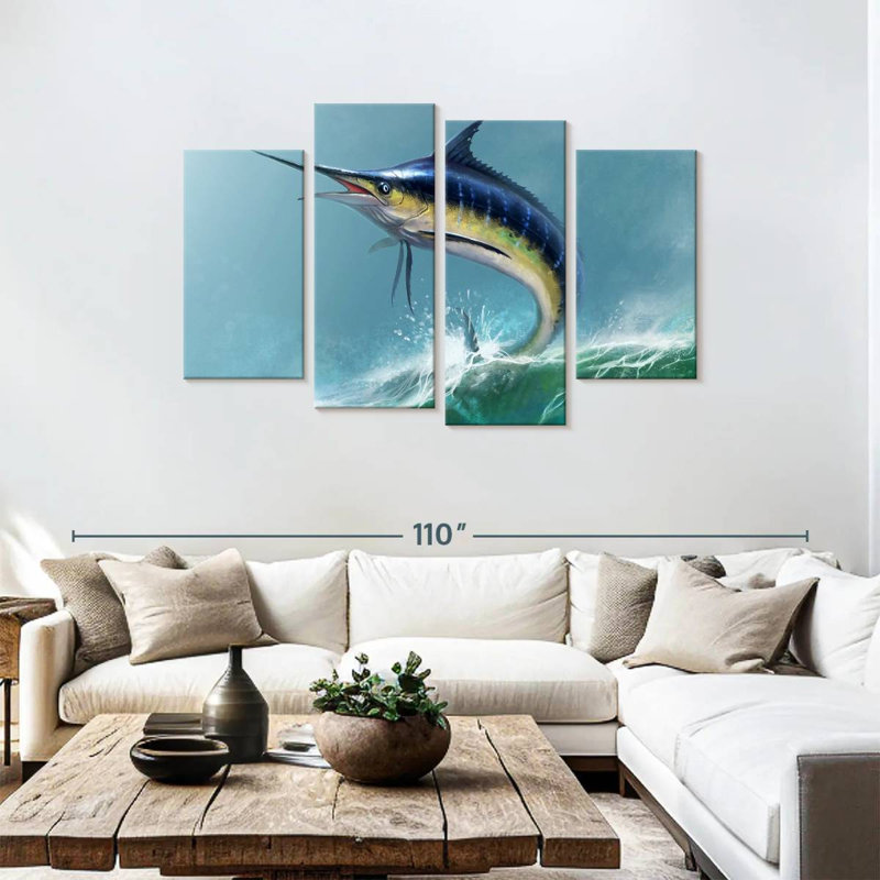 Brampt Leaping Marlin, 48" H x 75" W